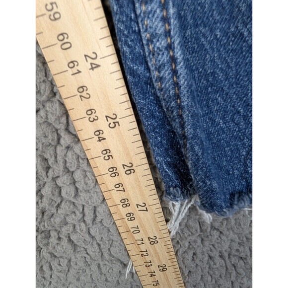 Aeropostale Womens Blue Distressed Denim Medium Wash Mom Jeans Size 10 Regular - Picture 10 of 10